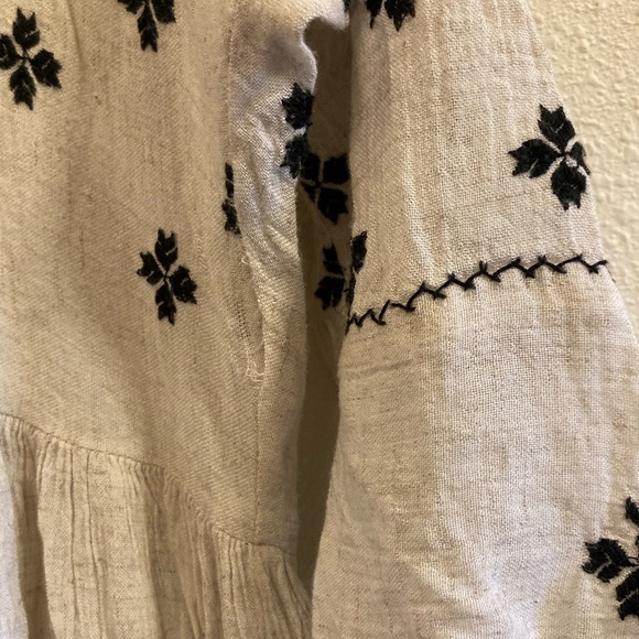 MEENA MAHAL linen and cotton embroidered dress, size S - Picture 5 of 5